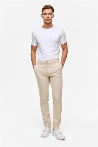SÜVARİ Bej Slim Armürlü Pantolon Bej