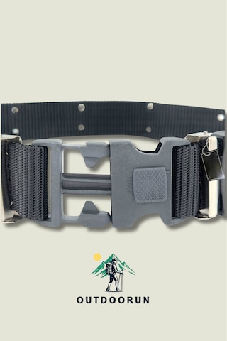 Outdoorun Siyah Delikli Outdoor Örme Kemer Siyah
