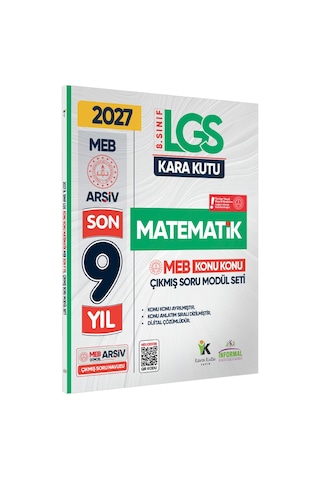 2026 LGS 8.Sınıf MATEMATİK Karakutu MEB Çıkmış Soru Modülü Video/PDF Çözümlü Konu Konu Son 9 Yıl