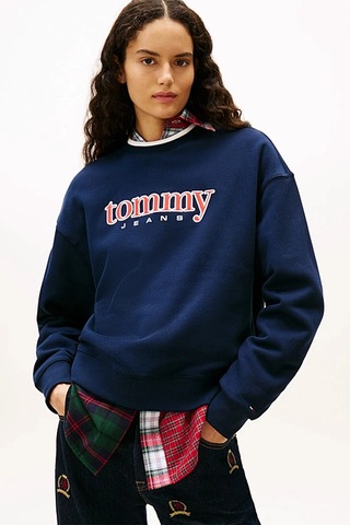 Tommy Jeans Kadın Sweatshirt-dw0dw22565-12528 Mavi
