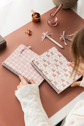 A5 Spiralli Karton Kapak 2 Li Set Kareli Okul Defteri 80 Yaprak, Ders Programlı Ayıcık