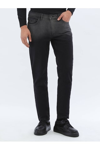 Siyah Slim Fit Denim Pamuk Karışımlı Pantolon 4286922 Siyah