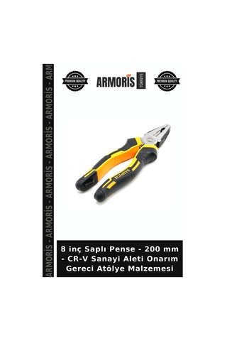 8 İnç Saplı Pense - 200 Mm - Cr-v Sanayi Aleti Onarım Gereci Atölye Malzemesi