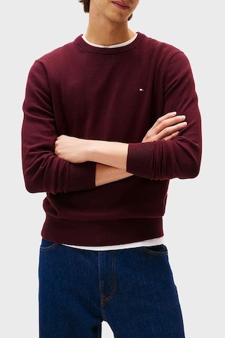 Tommy Hilfiger Pıma Org Ctn Cashmere Crew Neck Erkek Kırmızı Kazak - Mw0mw28046