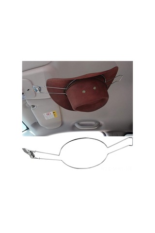 Monyee Araç İçi Metal Kapı Şapka Tutucu, Dayanıklı Ve Kompakt Tasarım, Kolay Kurulum, Araç Aksesuarı GÜMÜŞ