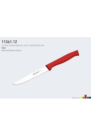 Sebze Bıçağı 12 Cm Hulusi - Drita Bıçak Üstüne Dökme Moblen Saplı 20mm X 120mm X 1.5mm 11361.12 Mavi Renk Diğer