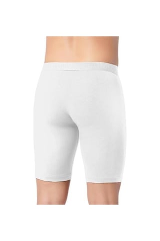 Gümüş Erkek Likralı Uzun Boxer 4074 Beyaz