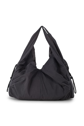 İcone Bag Icone Pliseli Fermuarlı Yoga Çantası, Fitness Çantası, Gym Heybe Görünümlü Pliseli Spor Çantası Gri