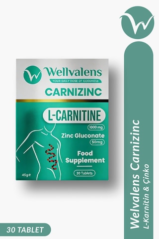 Carnizinc L-karnitine 1000 Mg + Çinko Desteği 30 Tablet Diğer