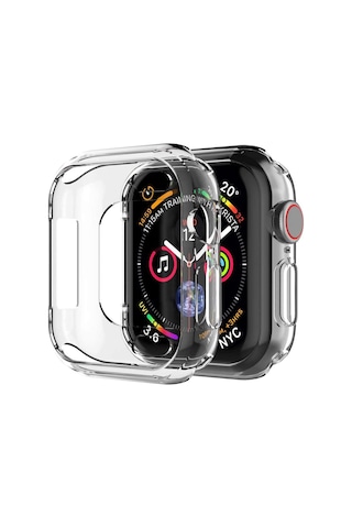 Microsonic Apple Uyumlu Watch SE 2022 44mm Kılıf 360 Full Round Soft Silicone