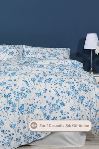 Elart Simya Nevresim Takımı Çift Kişilik Lastikli Çarşaf 200x220 Cm Renksiz