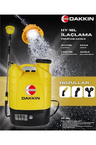 Dakkın Hy16l 16 Lt Akülü Sırt Tipi İlaçlama Makinesi