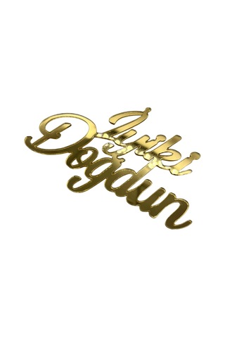Pasta Önü Plexi İyi Ki Doğdun 10x7 Cm Altın
