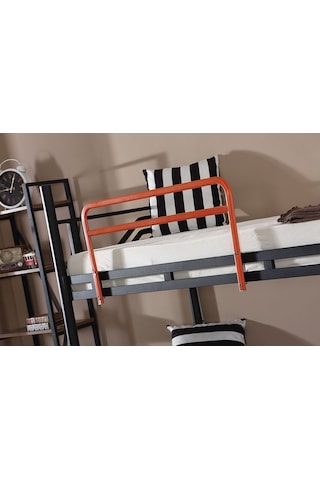 Ranzaci Solid Ranza 90x190 Genç Çocuk Yatak Odası Metal Ranza Siyah...