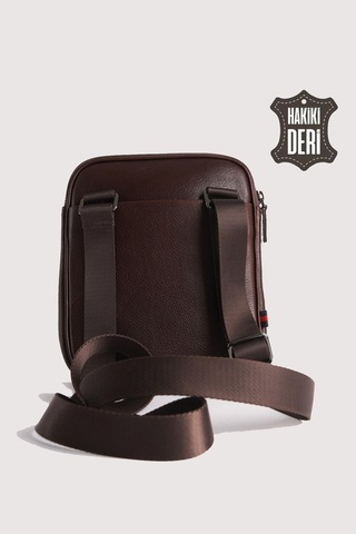 Hakiki Deri Erkek Postacı Çantası Kahverengi Smr9250 Kahverengi