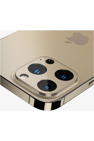 Spigen Apple İphone 13 Pro Max / 13 Pro İle Uyumlu Kamera Lens Camı Koruyucu Glas.tr Optik 2 Adet Gold - Agl04034 Beyaz