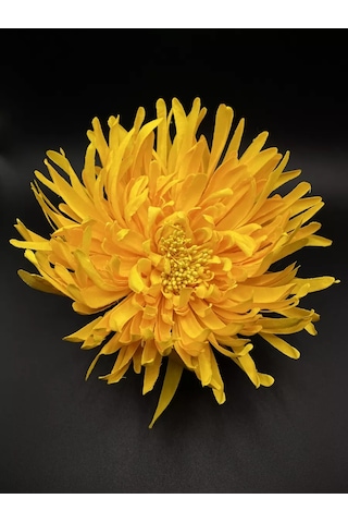 Amely Rid Kumaş Büyük Broş Toka "kore Pembesi Çiçeği" 196452194 Gri