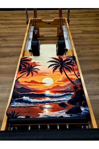 Reformer Pilates Mat ' Kaymaz' -'wavy Sunset' Renkli