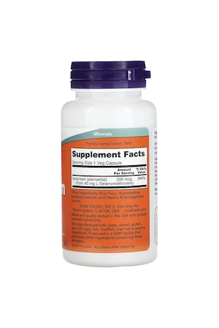 Now Foods, Selenium Selenyum 200 Mcg 90 Veg Caps