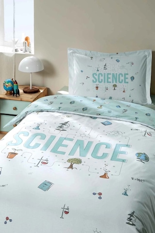 Özdilek Ranforce -science Mint- Lastikli Çarşaflı Tek Kişilik Çocuk Nevresim Takımı