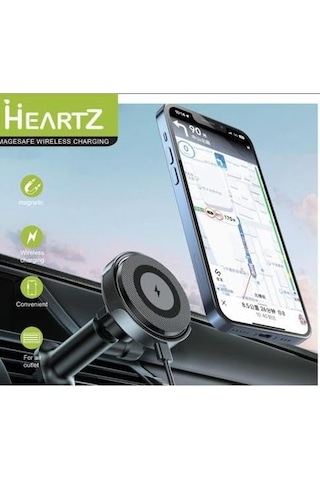 Havalandırmaya Takılan Telefon Tutucu Araç Tutucu Ve Şarj Magsafe İle Uyumlu Kablosuz Şarj Özellikli Peteğe Takılıp Kilitlenebilen 15w Hızında Hızlı Mıknatıslı Premium Kalite 3a Şarjlı Araç Tutucu 034