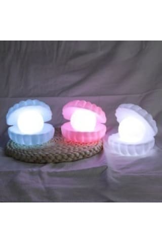 Kabuk İnci Lamba Atmosfer Gece Lambası-beyaz Beyaz