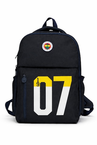 Fenerium Fenerbahçe Lisanslı 1907 Baskı Detaylı Lacivert Sırt Çantası - Laptop Bölmeli Su İtici Kumaşlı Okul Çantası