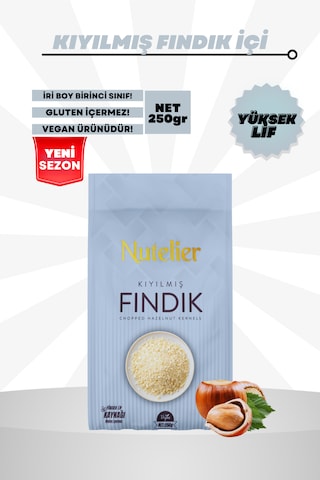 Nutelier Kavrulmuş Kıyılmış Pirinç Fındık 250 G