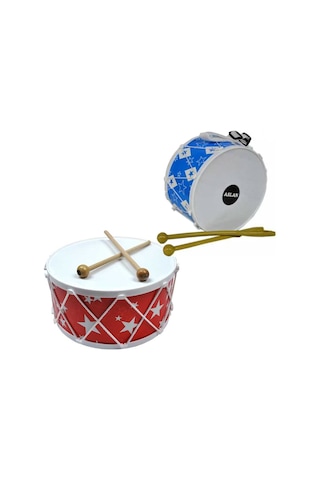 Asl-08 Renkli B. Davul Ahşap Desen Poşetli