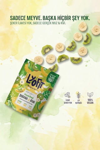 Lyofit Food Freeze Dried Muz Kivi 20 G