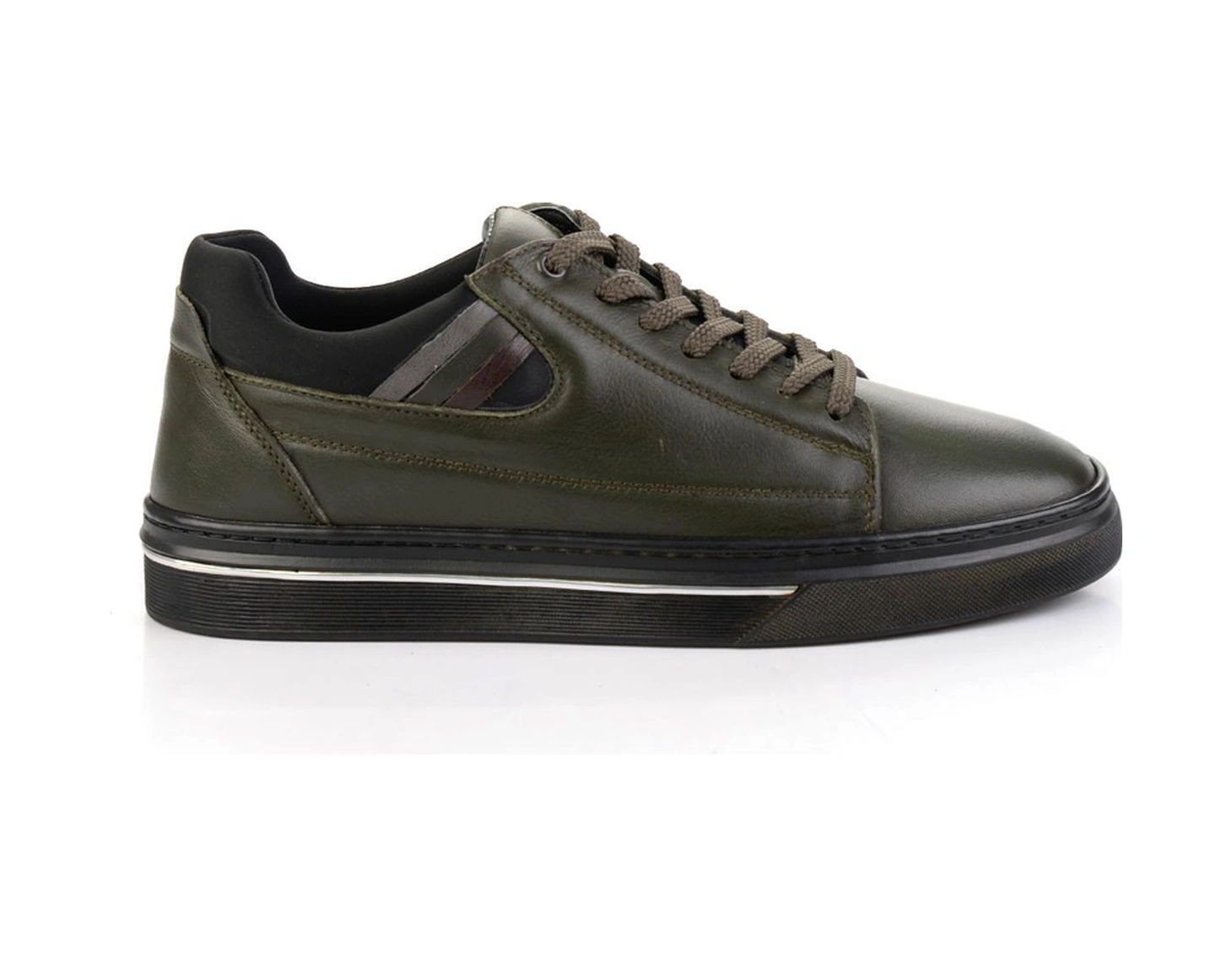 Bambi Haki Hakiki Deri Erkek Sneaker E01082011203 Haki
