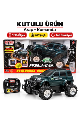 Uzaktan Kumandalı Land Rover Freelander Sarjlı Oyuncak Koyu Yeşil