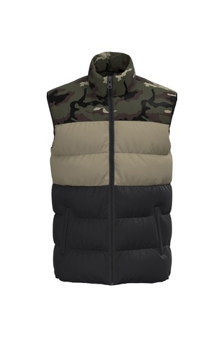 Only & Sons Erkek Şişme Yelek Onsmelvın Lıfe Puffer Vest - 22022232 Siyah