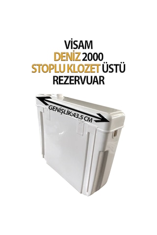 Stoplu Klozet Rezervuarı Deniz 2000 Beyaz