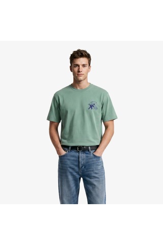 Market Walking And Talking Lawyer Erkek Yeşil T-shirt Ss0620