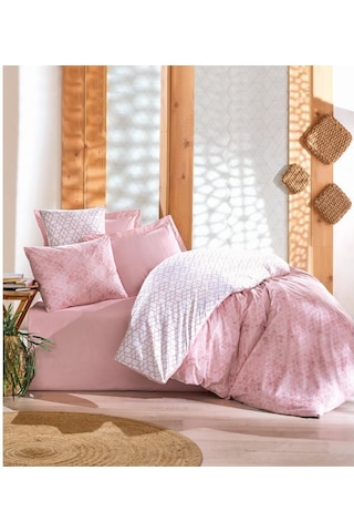 Cotton Box Minimal Çift Kişilik Nevresim Takımı Best Pembe Pembe