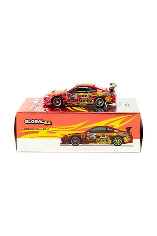 Tarmac Works 1/64 Hks Hiper Silvia Rs-2 Chrome Red - Tokyo Auto Salon 2025 Special Edition - Global64