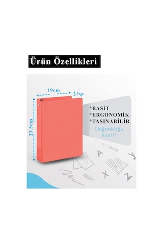 Pembe 2 Halkalı Klasör 2 Adet A4 Pvc Öğrenci Ve Ofis Tipi Evrak Sunum Talebe Büro Klasörü İç Cepli Otomatik Mekanizmalı Pembe
