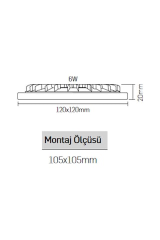 Noas Sıva Altı Led Spot Beyaz Gövde 6w 3000k Kare Yl13-0601 Sarı Işık