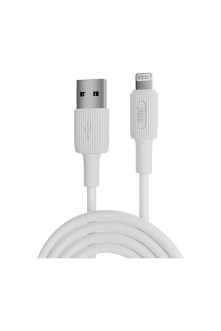 Juo JCBS111-W 12w 2.4a Usb-a To Lightning iPhone Apple Uyumlu iPad Silikon Hızlı Şarj Ve Data Kablosu Beyaz 1 Metre