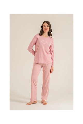 Angbutik Pierre Cardin Pc9294-s Kadın Uzun Kollu Pijama Takımı Gül kurusu