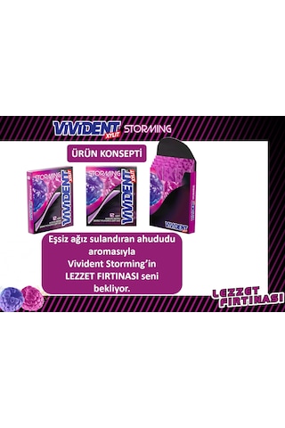Vivident Storming Ahududu Aromalı Sakız 18'li 33 G