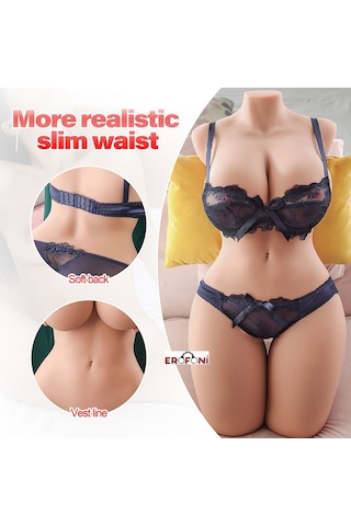 Erofoni Büyük Mega Boy 62 CM Realistik 13 KG Titreşimli 2 İşlevli Anal Vajinal Torso Manken