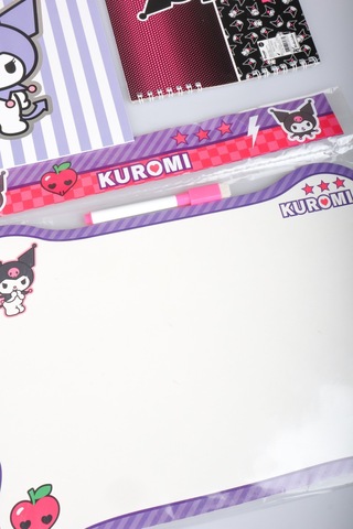 X Dekomus Lisanslı Kuromi 19 Parça Hobi Eğlence Seti Kuru Boya,oyun Hamuru,resim Defteri Altın