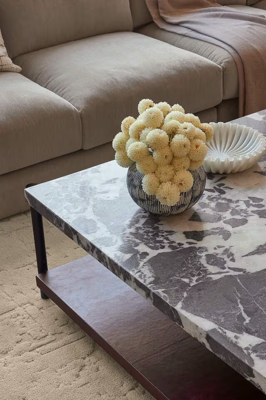 Cb2 Moe Siyah Beyaz El Yapımı Seramik Dekoratif Vazo