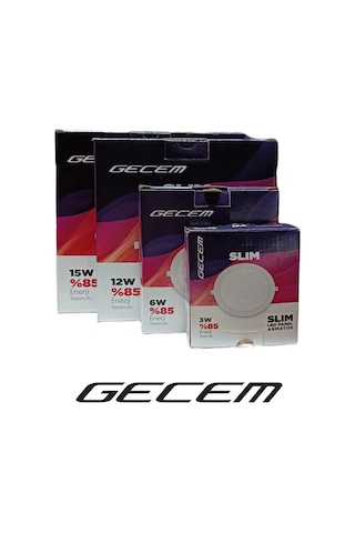 Gecem Yuvarlak Sıva Altı Led Panel Spot 15w 6000k