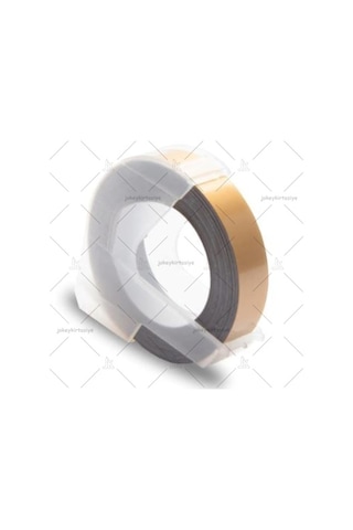 3D Kabartma Yapışkanlı MOTEX-DYMO Şerit Etiketi (Champagne GOLD)
