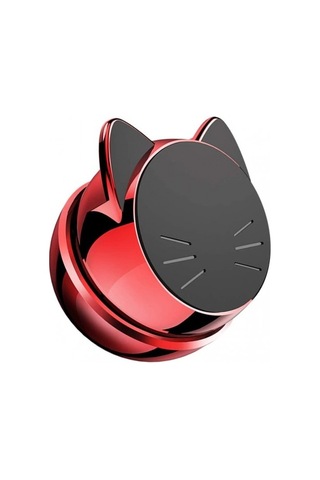 Makine Tutucu Kedi Şekli Manyetik Araba 360 Derece Evrensel Tutucu - Kırmızı