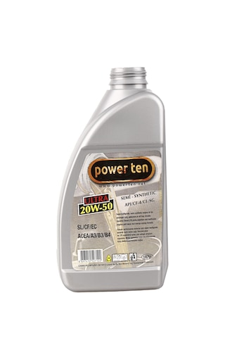 Power Ten Pro 20W-50 Motor Yağı 1 Litre + 12 Adet Koli