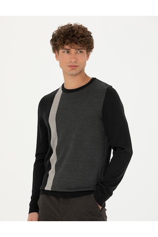 Pierre Cardin Erkek Siyah Triko Kazak 50278089-vr046 Siyah